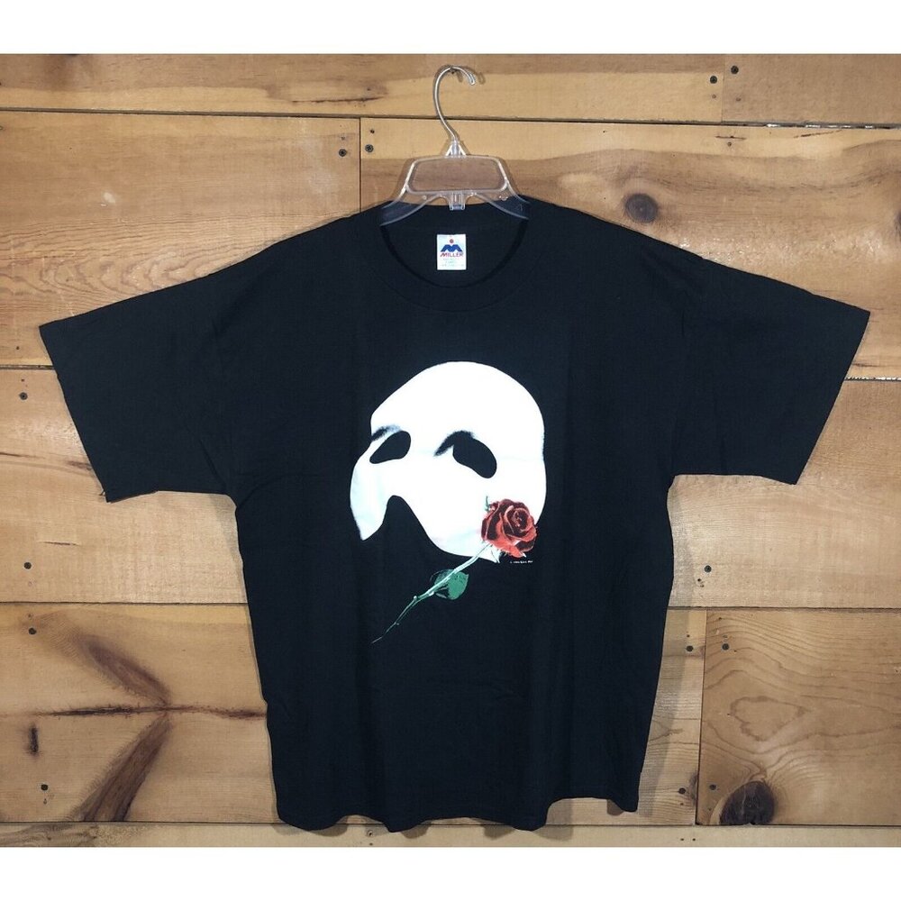 Vintage Miller Phantom Of The Opera 1986 Glow In The Dark T-Shirt Mens Size XL